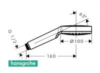 MEDIDAS TELEDUCHA CROMETTA 1jet HANSGROHE